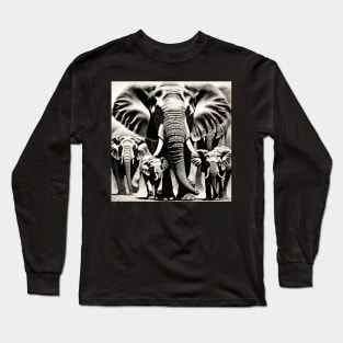 Matriarch leads her herd Long Sleeve T-Shirt